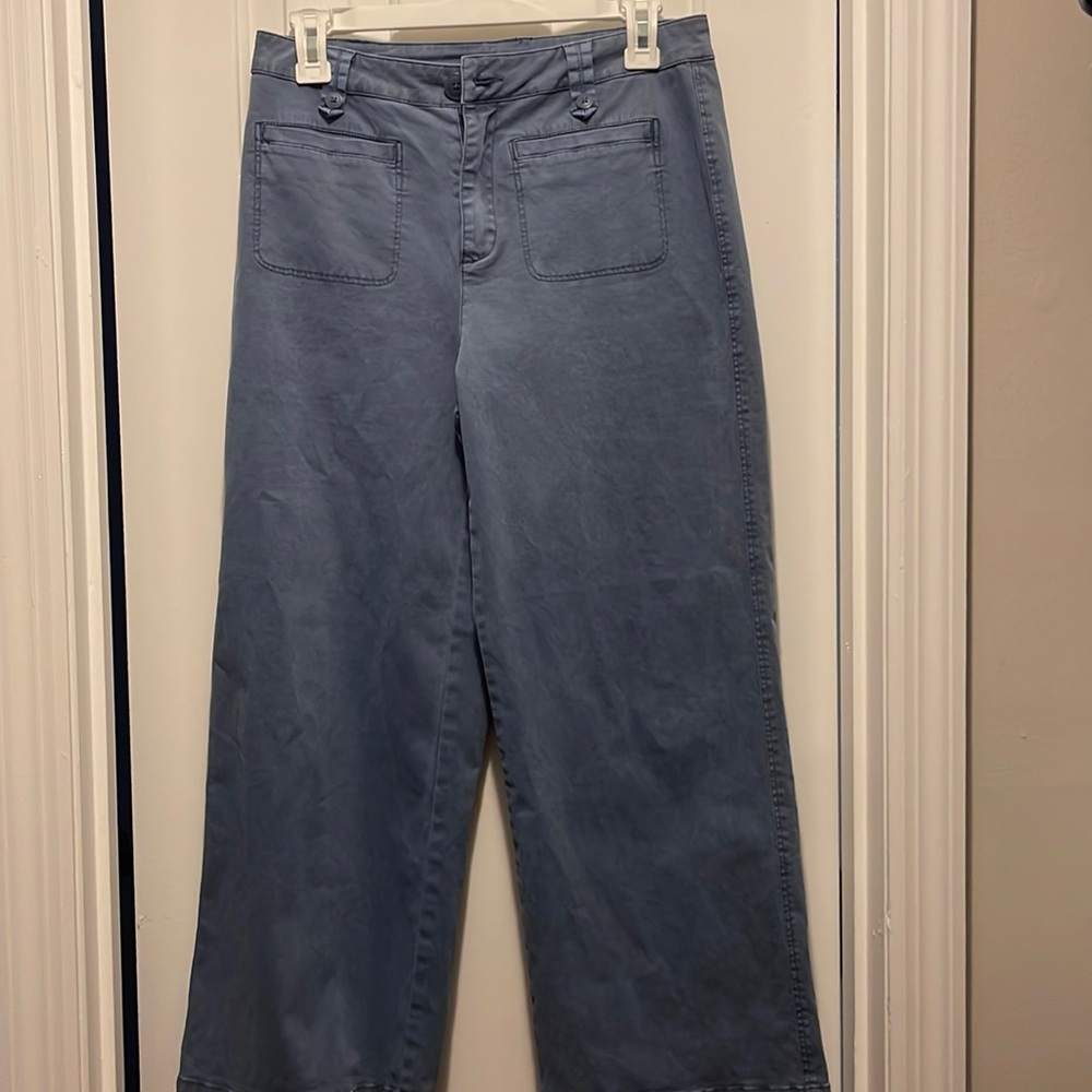 Rag Poets Blue Wide Leg Pants